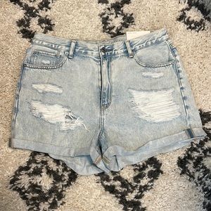American Eagle high rise mom shorts